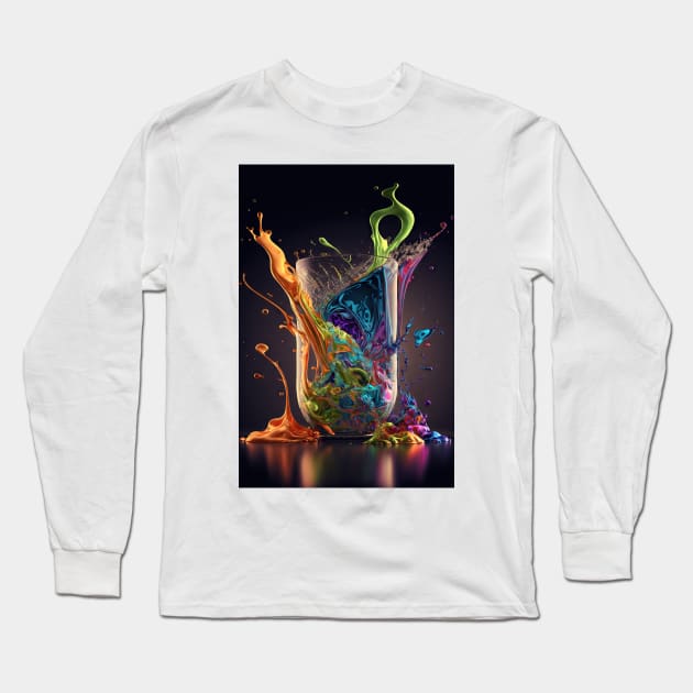 splashing in a glas Long Sleeve T-Shirt by TheMadSwede